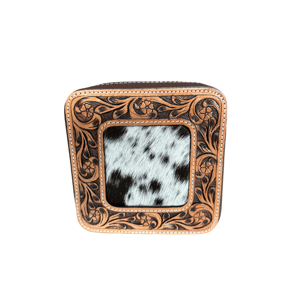 Cowhide Tooled Jewellery Box