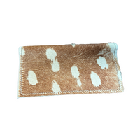 Hair-on-hide Leather Wallet in Axis Deer Hide | default