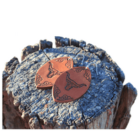 Love Lacey - Solid Embossed Almond Earrings- Longhorn (Brunette Brown)