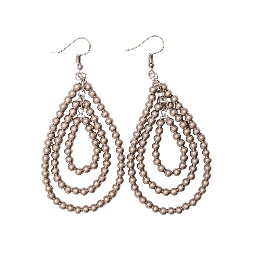 West & Co - Burnished 3 Tier Teardrop Earrings