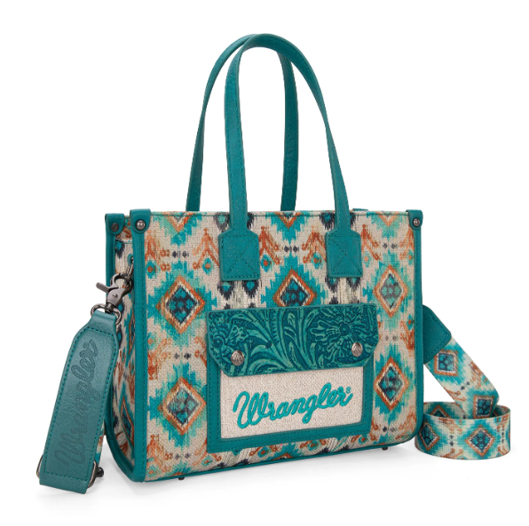 Wrangler Aztec Crossbody Tote Bag