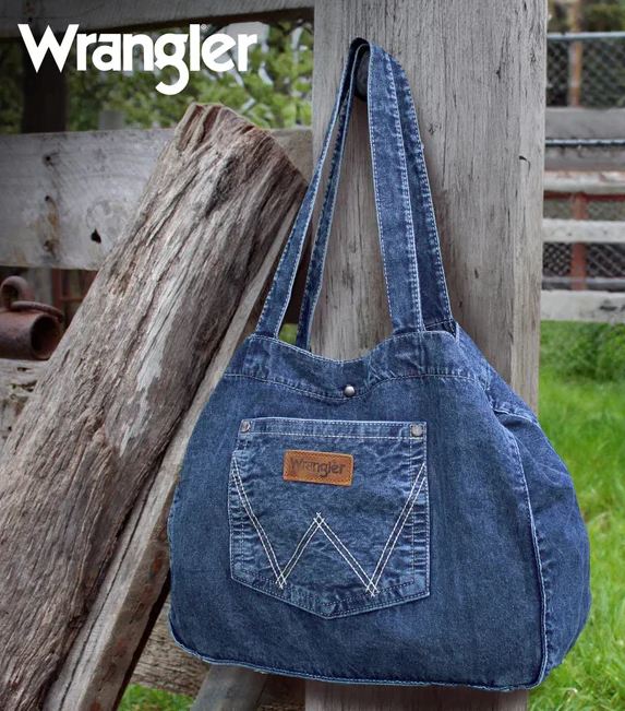 Wrangler Denim Pocket Tote Bag