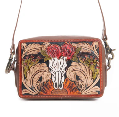 Winds of the Rose Hand-Tooled Bag