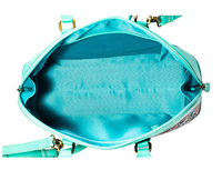 Emmylou Pass Hand-tooled Handbag in Turquoise