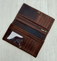 Tooling Leather Slim Wallet -  AW31