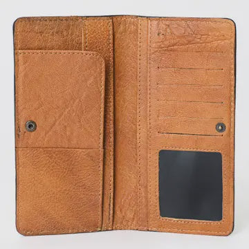 G194 Wallet Hand Tooled Leather Women Bag Purse