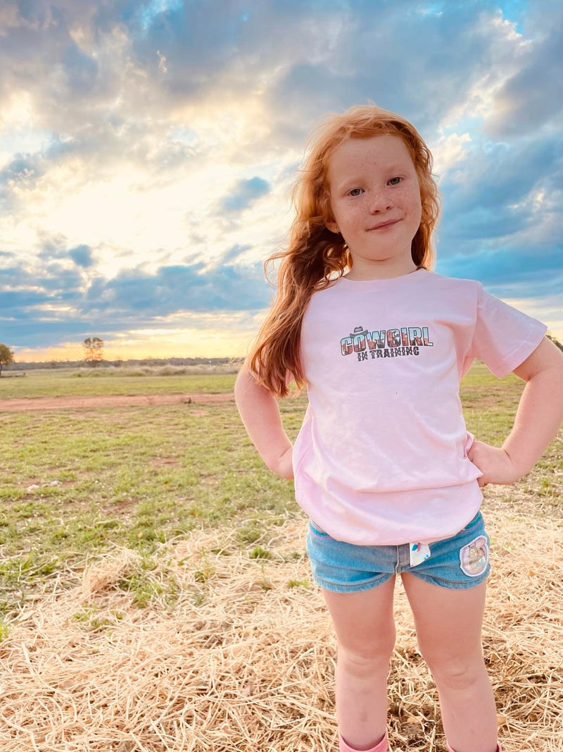 Cowgirl in Training Tee -Pink