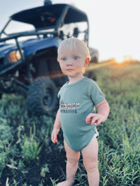 Cowboy in Training Onesie - Sage