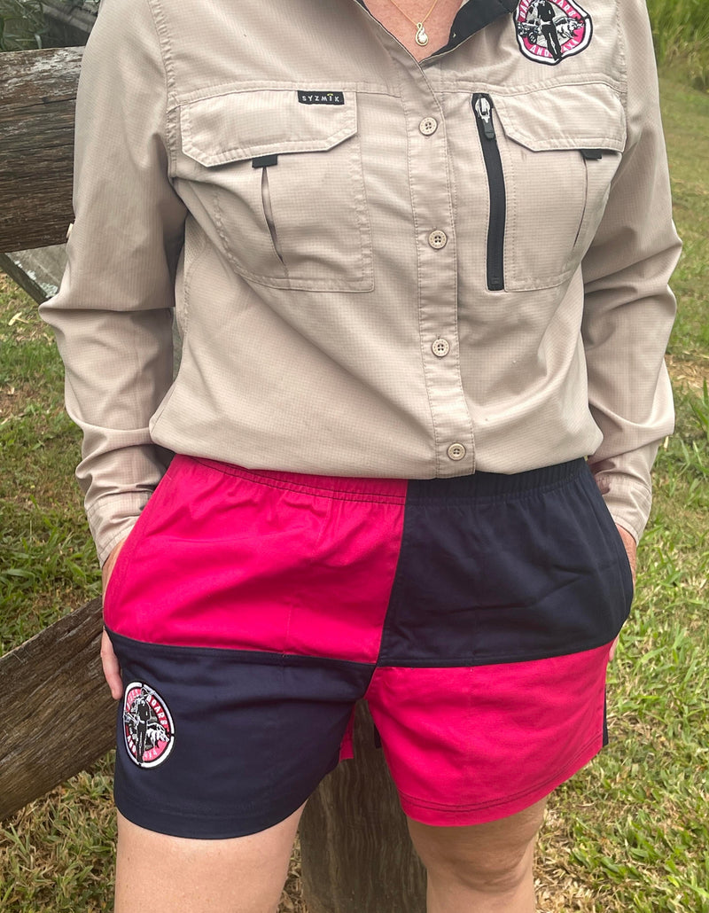 Pink & Navy Rugby Shorts