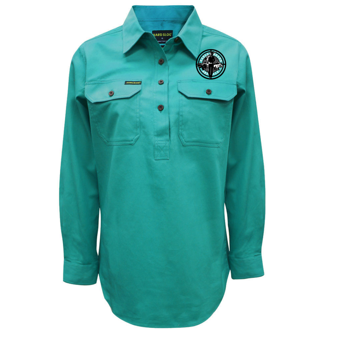 BB4x4 Thomas Cook Hard Slog Long Sleeve Shirts - Turquoise