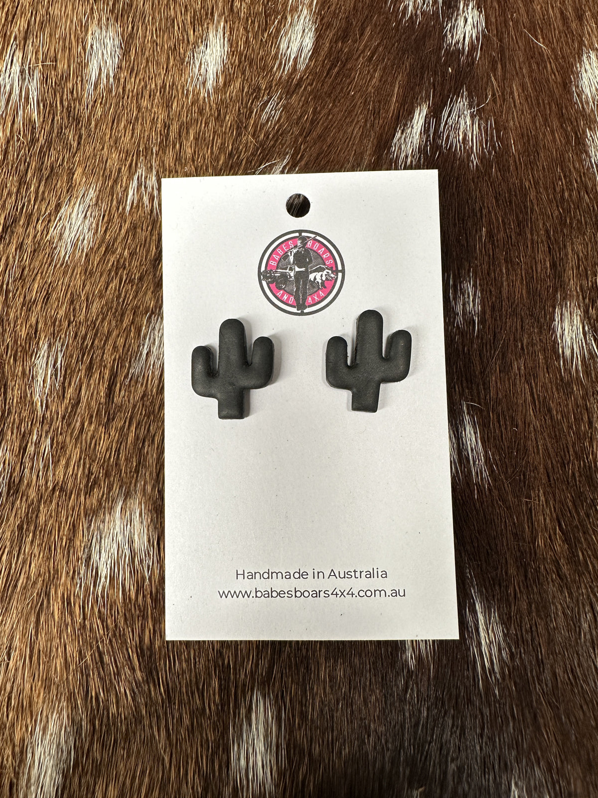 Black Cactus Earring